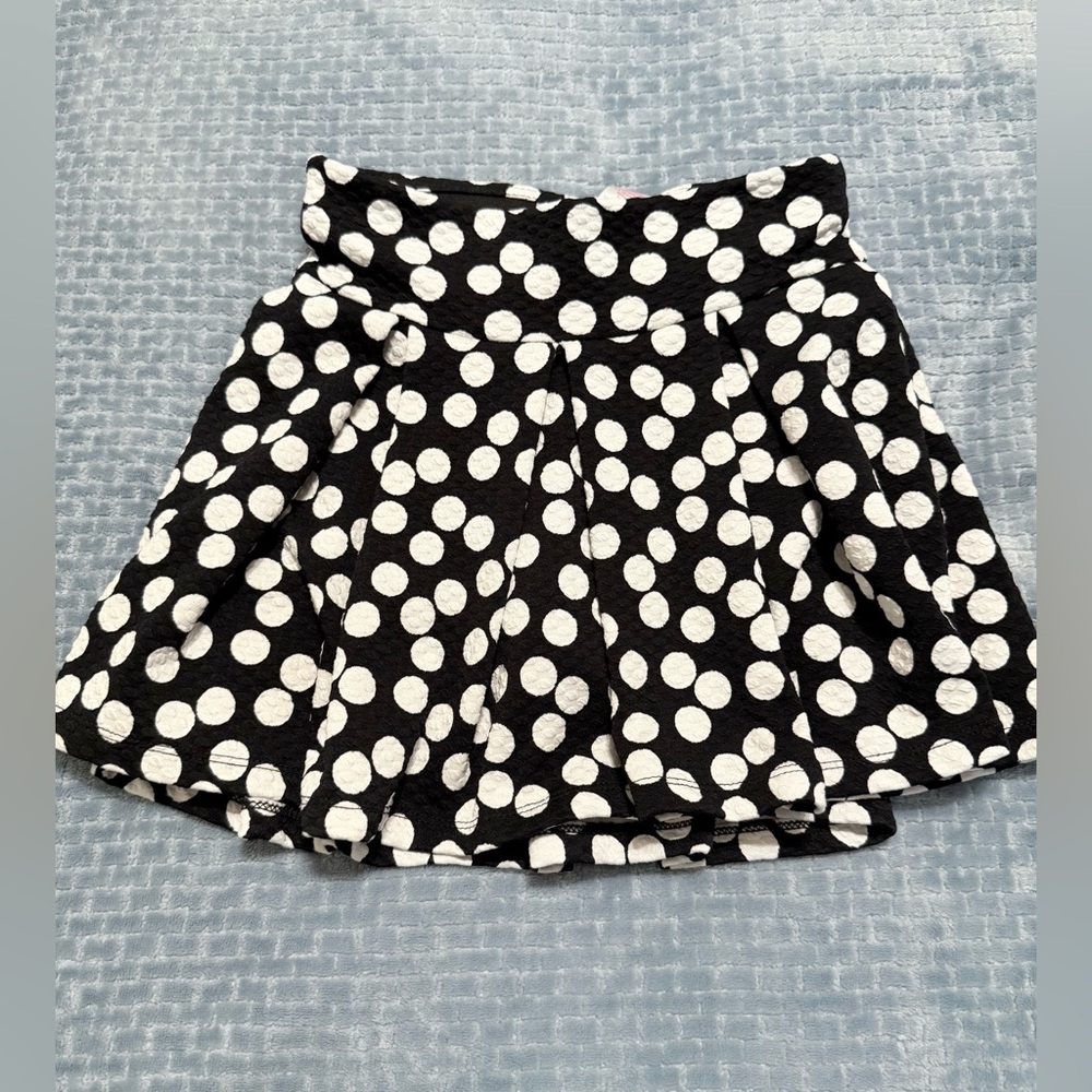 Justice Black and White Polka Dot Skort kids size 6